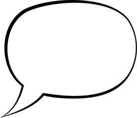 Black and White Speech Bubble Vector