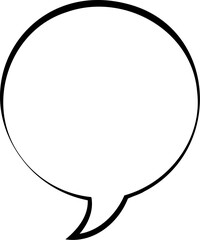 Black and White Speech Bubble Vector
