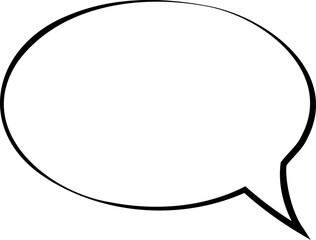 Classic BW Speech Bubble Illustration