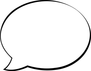 Minimalist Black and White Speech Bubble