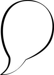 Black and White Speech Bubble Vector