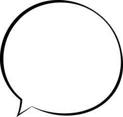 Monochrome Comic Speech Bubble Design