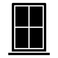 Window glyph solid icon