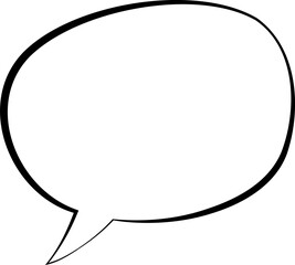 Classic BW Speech Bubble Illustration