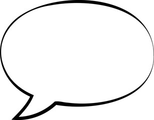 Minimalist Black and White Speech Bubble