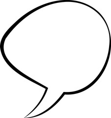 Classic BW Speech Bubble Illustration