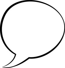 Monochrome Comic Speech Bubble Design