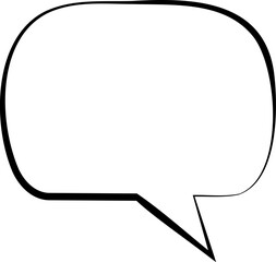 Black and White Speech Bubble Vector