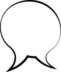 Retro Monochrome Speech Bubble Art