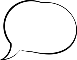 Classic BW Speech Bubble Illustration