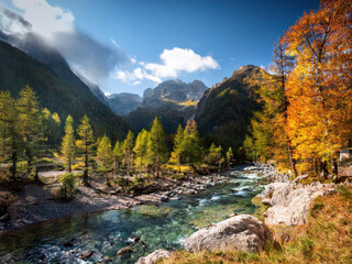 landscape with water and mountains