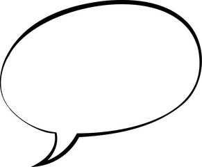 Monochrome Comic Speech Bubble Design