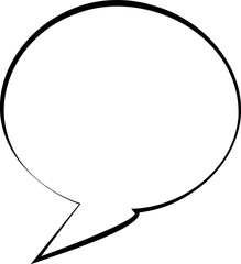Retro Monochrome Speech Bubble Art