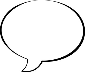 Classic BW Speech Bubble Illustration