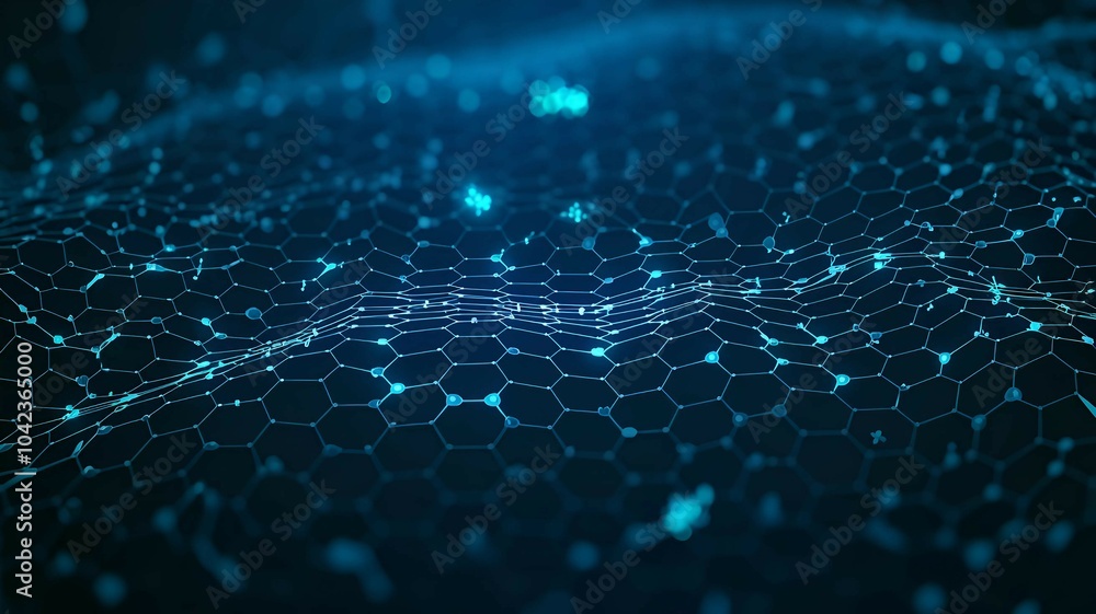 Aufkleber digital globe with glowing network of blue lines representing futuristic global connectivity