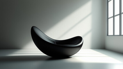 Modern Sleek Contemporary Chair Against White Background