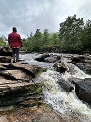 person on a river