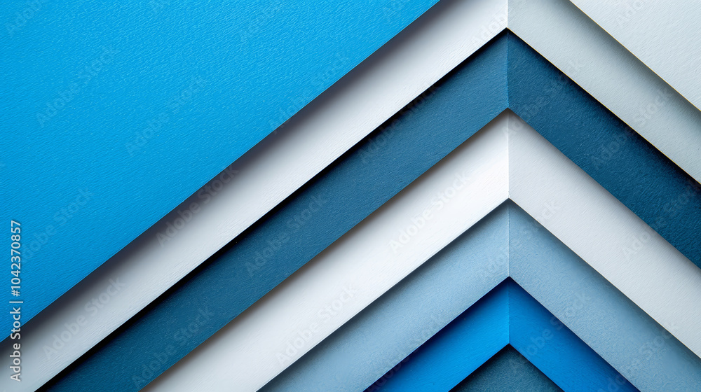 Poster different layers of colored paper in various shades of blue and white create a visually appealing ab