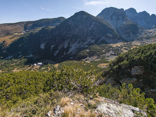 Fototapeta premium Landscape of Rila Mountain near Malyovitsa Lakes, Bulgaria