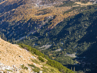 Fototapeta premium Landscape of Rila Mountain near Malyovitsa Lakes, Bulgaria