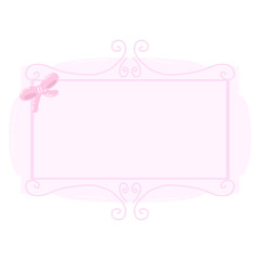 pink background with frame