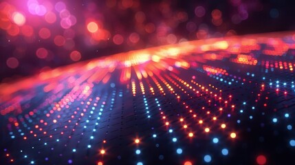 Fototapeta premium Interactive online course, vibrant colors, digital screens, educational setting, modern