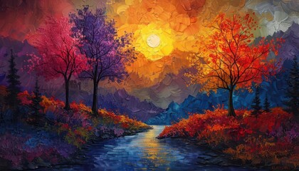 Mental health support, serene environment, vibrant colors, peaceful scenes, inviting