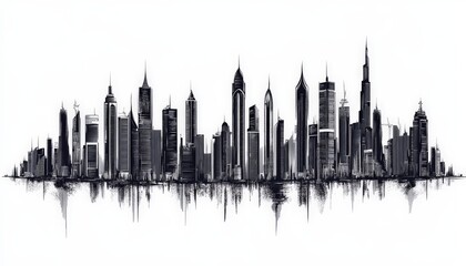 Obraz premium Cityscape Sketch.