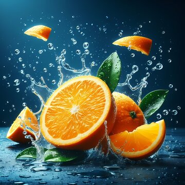 orange and water