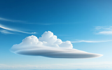 Fresh blue sky and white clouds graphic design background