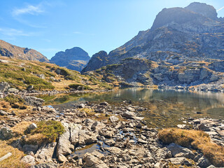 Landscape of Rila Mountain near Malyovitsa Lakes, Bulgaria