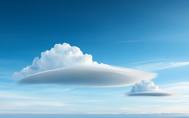 Fresh blue sky and white clouds graphic design background