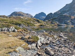 Landscape of Rila Mountain near Malyovitsa Lakes, Bulgaria