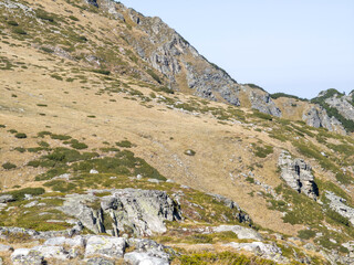 Landscape of Rila Mountain near Malyovitsa Lakes, Bulgaria