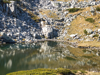 Landscape of Rila Mountain near Malyovitsa Lakes, Bulgaria