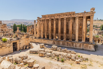 Temple of Bacchus ruins in Baalbek, Lebanon
