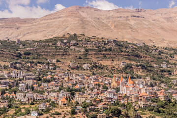 Bcharre (Bsharri) town in Qadisha valley, Lebanon