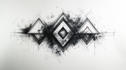 Fototapeta premium Abstract Geometric Art with Five Sides and Angles