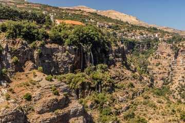 Waterfall in Qadisha valley, Lebanon