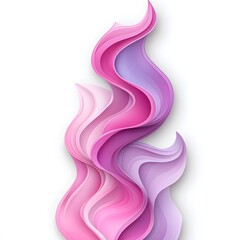 Fototapeta premium Abstract waves of pink and lavender create a stunning visual flow, evoking softness and fluidity.
