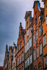 Gothic facades of ancient houses in the Old Town of Gdansk	