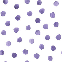 Abstract watercolor polka dots confetti background