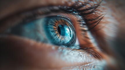 Close up of human eye in natural day light