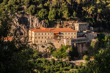 Obraz premium Monastery of Saint Anthony of Qozhaya in Qadisha valley, Lebanon