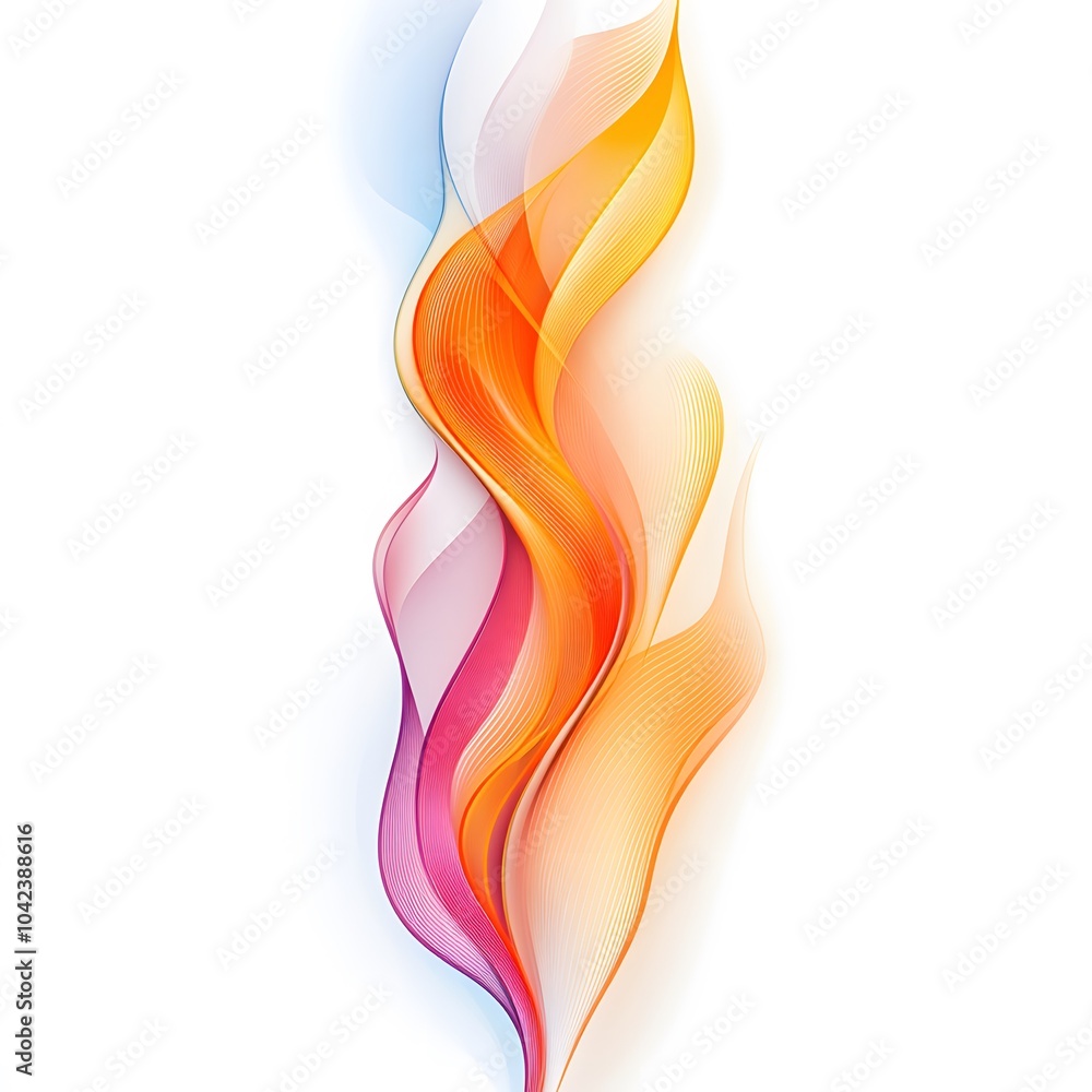 Poster abstract swirls of warm hues creating a sense of movement and fluidity