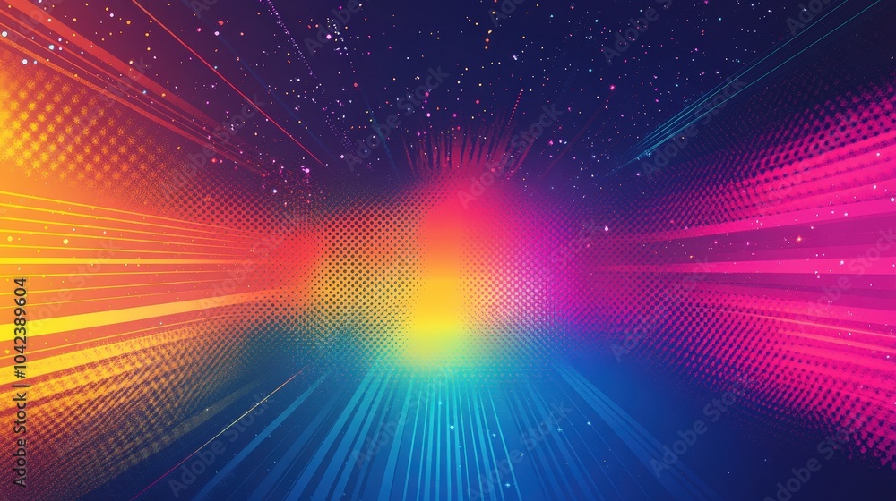 Poster colorful abstract background with dynamic lines