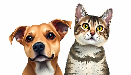 Dog and Cat Portrait