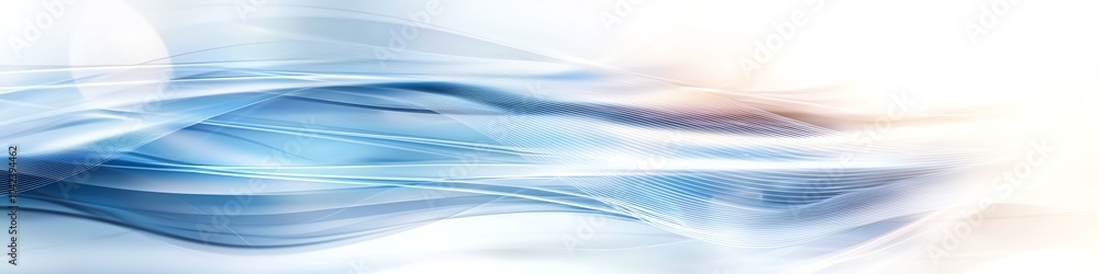 Poster fluid abstract background with blue and white waves, creating a dynamic and serene visual. perfect f