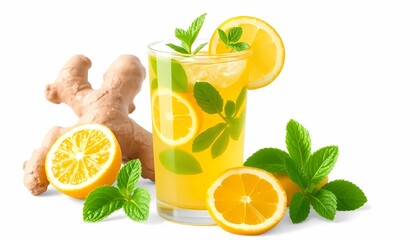 Refreshing Ginger Lemon Drink