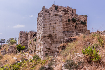 Fototapeta premium Crusader castle in Byblos archaeological site, Lebanon